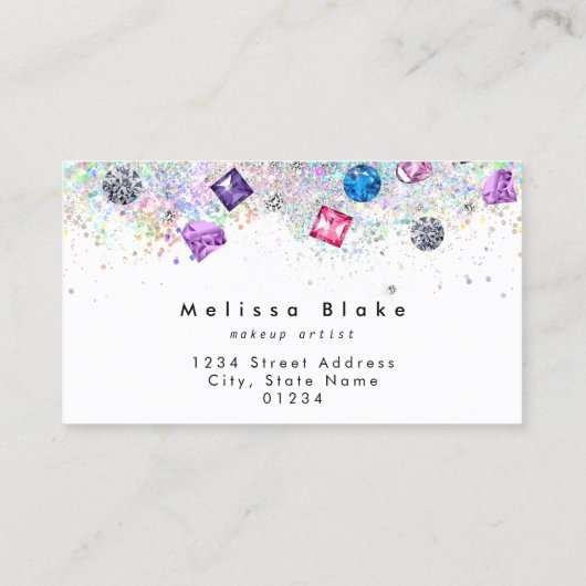 結晶フェイク及びグリッター名刺 名刺 (裏面)