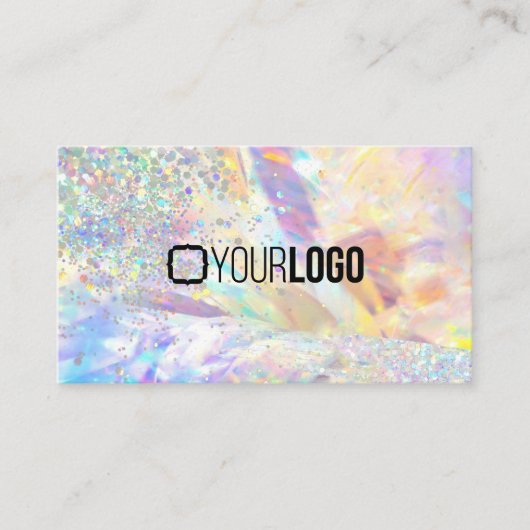 結晶ホログラフィックグリッターMUA Lash Tech美しい 名刺 (正面)