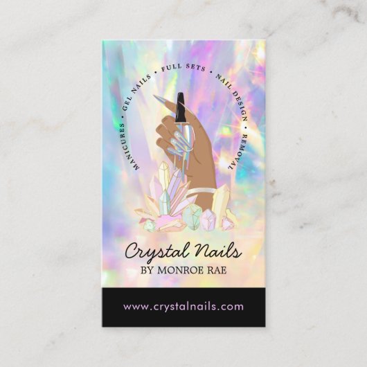結晶ホログラフィックネイリストアーティストサロンB 名刺 (正面)