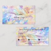 結晶ホログラフィックメーキャップヘアラッシュ爪、 ネイル美しい 名刺 (正面/裏面)