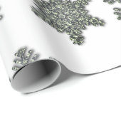 結晶凍ってい銀霜の降りた雪片 ラッピングペーパー (ロールコーナー)