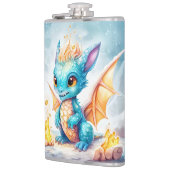 結晶化かわいいベビーブルーのドラゴン フラスク (左)