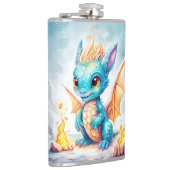 結晶化かわいいベビーブルーのドラゴン フラスク (右)