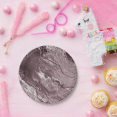 結晶化されたマヴェ瑪瑙 |ほこりっぽいバラピンクマーブル ペーパープレート (パーティー)