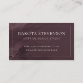 結晶化されたマヴェ瑪瑙 |ほこりっぽいバラピンクマーブル 名刺 (裏面)