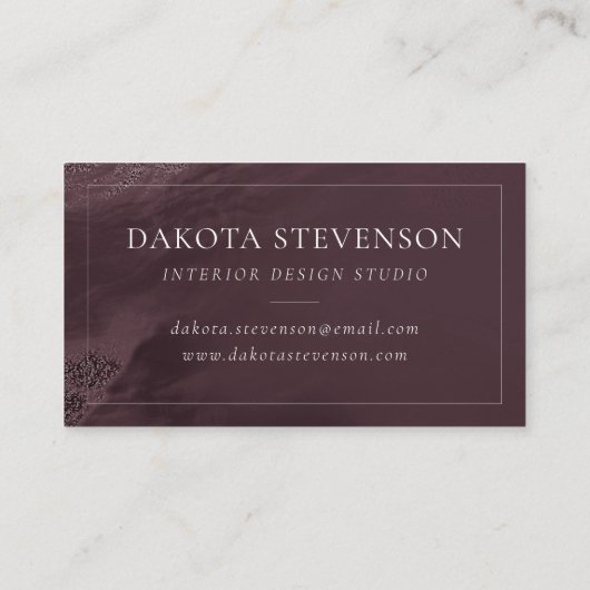 結晶化されたマヴェ瑪瑙 |ほこりっぽいバラピンクマーブル 名刺 (裏面)