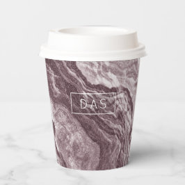 結晶化されたマヴェ瑪瑙 |ほこりっぽいバラピンクマーブル 紙コップ