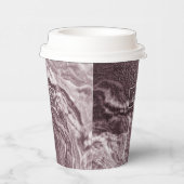 結晶化されたマヴェ瑪瑙 |ほこりっぽいバラピンクマーブル 紙コップ (右)