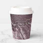 結晶化されたマヴェ瑪瑙 |ほこりっぽいバラピンクマーブル 紙コップ (正面)