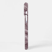 結晶化されたマヴェ瑪瑙 |ほこりっぽいバラピンクマーブル iPhoneケース (左側面)