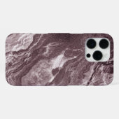 結晶化されたマヴェ瑪瑙 |ほこりっぽいバラピンクマーブル iPhoneケース (裏面横)