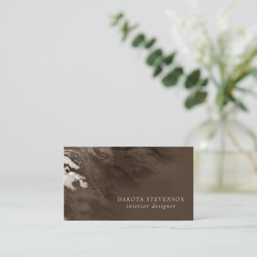 結晶化された赤瑪瑙 | Ruby Crimson Marbled Stone 名刺 (スタンド正面)