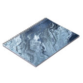 結晶化された青い瑪瑙 |ほこりっぽい石板の石灰 ノートブック (左側)