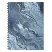 結晶化された青い瑪瑙 |ほこりっぽい石板の石灰 ノートブック (正面)