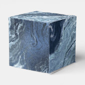 結晶化された青い瑪瑙 |ほこりっぽい石板の石灰 フェイバーボックス (裏面サイド)