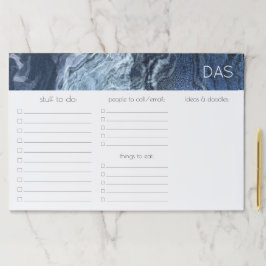 結晶化された青い瑪瑙 |ほこりっぽい石板の石灰 ペーパーパッド