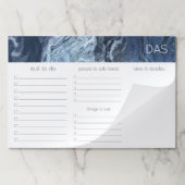 結晶化された青い瑪瑙 |ほこりっぽい石板の石灰 ペーパーパッド (折り畳み)