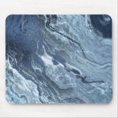 結晶化された青い瑪瑙 |ほこりっぽい石板の石灰 マウスパッド (正面)