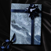 結晶化された青い瑪瑙 |ほこりっぽい石板の石灰 ラッピングペーパー