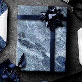 結晶化された青い瑪瑙 |ほこりっぽい石板の石灰 ラッピングペーパー