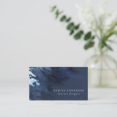 結晶化された青い瑪瑙 |ほこりっぽい石板の石灰 名刺 (スタンド正面)