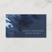 結晶化された青い瑪瑙 |ほこりっぽい石板の石灰 名刺 (正面)