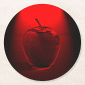結晶化したリンゴのコースター ラウンドペーパーコースター (正面)