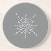 結晶化した雪の結晶 コースター (正面)