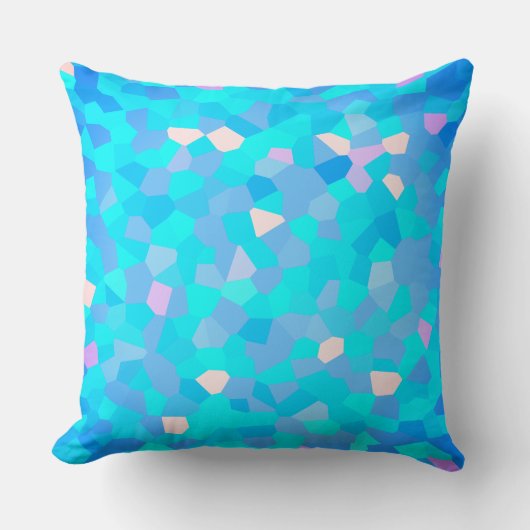 結晶化した青の影 クッション (正面)