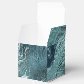 結晶化ティール(緑がかった色)瑪瑙 |ダークアクア丸石 フェイバーボックス (オープン)