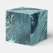 結晶化ティール(緑がかった色)瑪瑙 |ダークアクア丸石 フェイバーボックス (裏面サイド)