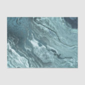 結晶化ティール（緑がかった色）瑪瑙 |ダークアクア丸石 薄葉紙 (正面)