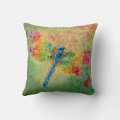 結晶化トンボ（緑） クッション (裏面)