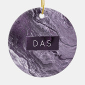 結晶化紫瑪瑙 | Moody Marbled Monogram セラミックオーナメント (正面)