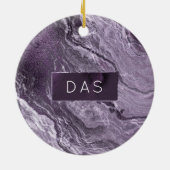 結晶化紫瑪瑙 | Moody Marbled Monogram セラミックオーナメント (裏面)