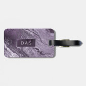 結晶化紫瑪瑙 | Moody Marbled Monogram ラゲッジタグ (裏面横)