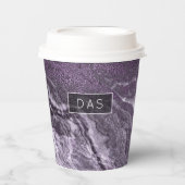 結晶化紫瑪瑙 | Moody Marbled Monogram 紙コップ (正面)