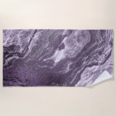 結晶化紫瑪瑙 | Moody Marbled Stone ビーチタオル (正面)