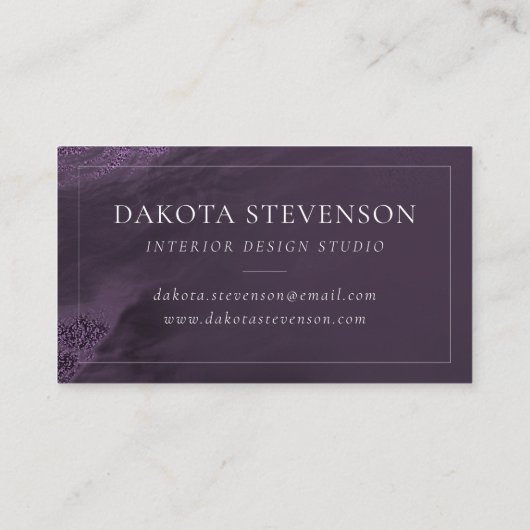 結晶化紫瑪瑙 | Moody Marbled Stone 名刺 (裏面)