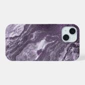 結晶化紫瑪瑙 | Moody Marbled Stone iPhone 15ケース (裏面横)