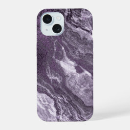 結晶化紫瑪瑙 | Moody Marbled Stone iPhone 15ケース