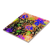 結晶化絵を描（ばちゃばちゃ）跳ねる – 暖色 タイル (側面)