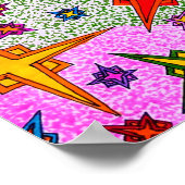 結晶化 – 抽象芸術スケッチ ポスター (角)