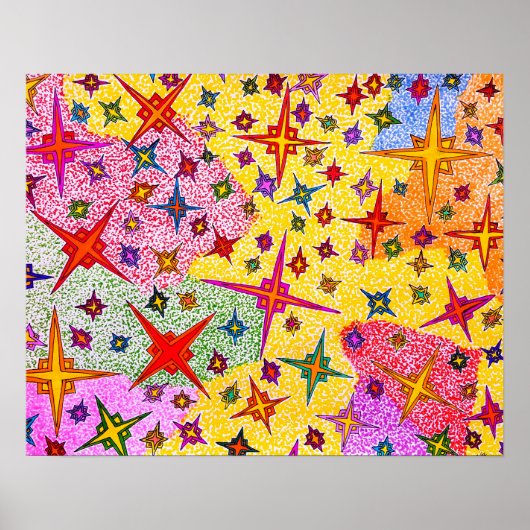 結晶化 – 抽象芸術スケッチ ポスター (正面)