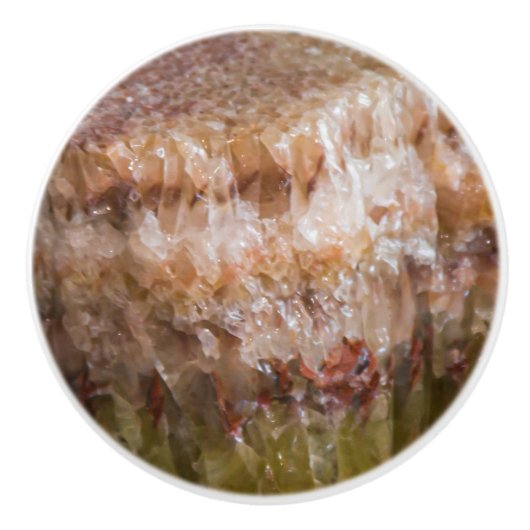 結晶地球球結晶 セラミックノブ (正面)