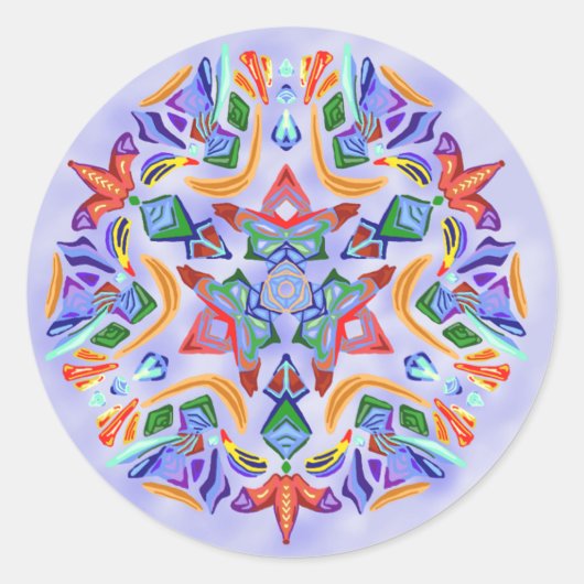 結晶対称性（ステッカー） ラウンドシール (正面)