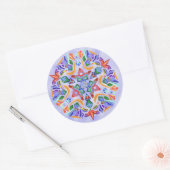 結晶対称性（ステッカー） ラウンドシール (封筒)