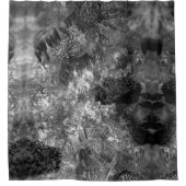 結晶層グレー シャワーカーテン (正面)