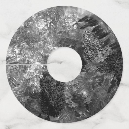 結晶層グレー ワイングラスタグ (正面)