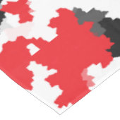 結晶性赤黒白抽象芸術模様 テーブルクロス (アングル)